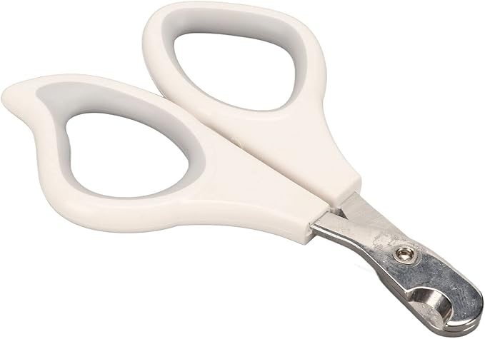 Stainless Steel Cat Nail Clippers - Professional Trimmers for Cats, Ergonomic Handle (灰白)