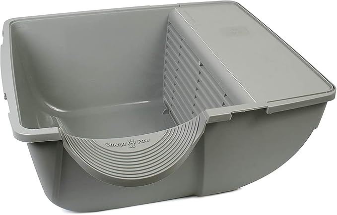 Omega Paw Self Cleaning Litter Box, Omega Paw Roll 'N Clean Litter Box, Regular Size for Kittens and Cats 10 lbs and Under, Brown Color, Model NRA15 V5.0