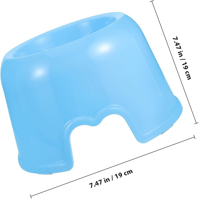 DECHOUS Plastic Dog Bowl and Cat Feeding Bowl, Round Sturdy Pet Food and Water Dish, Blue Candy Color for Puppies and Adult Dogs, Sturdy Plastic Pet Feeding Supplies for Home Use