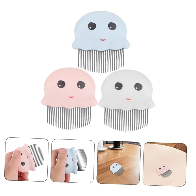Yardwe 3pcs Portable Pet Cleaning Comb Set Wide Tooth Dog Cat Deshedding Brush for Efficient Knot Tangle Removal Durable Material for Home Cleanliness and Grooming
