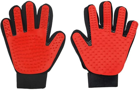 Pet Grooming, Hair Removal, Floating Hair Massage, cat and Dog Grooming Gloves, Adjustable Beauty Gloves, Double-Sided Care