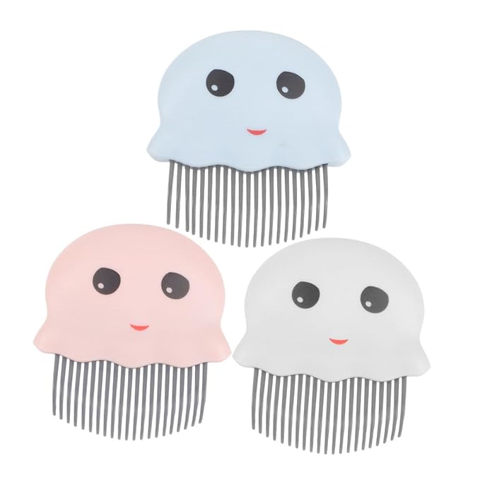 Mikikit 3pcs Portable Pet Grooming Comb Set Plastic Dog Cat Brushes for Shedding Tangles and Undercoat Removal Efficient Knot