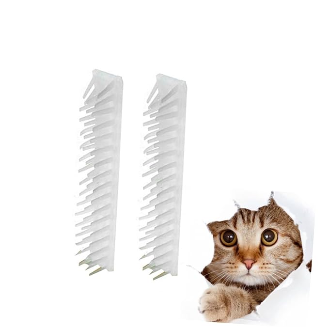 POPETPOP 2pcs Cat Massager Brush Set Corner Cat Grooming Tool Self-Massaging Comb for Hair Removal and Comfort
