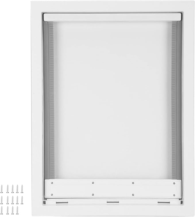 Rengue Large Pet Door, Doors Closing for Easy Pet Access Indoor Outdoor, 50x38 Cm for Big Garage Use Large Door, ABS Material, Automatically Nan Dog Supplies (White)