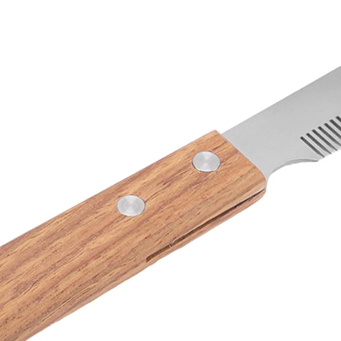 Shedding Tools Stripping Knife Safe Cat Grooming Comb with Wood Handle for Remove Floating Hair Dog Stripping Comb Stainless Steel Professional Pet Hair Removal Tool Dog Supplies
