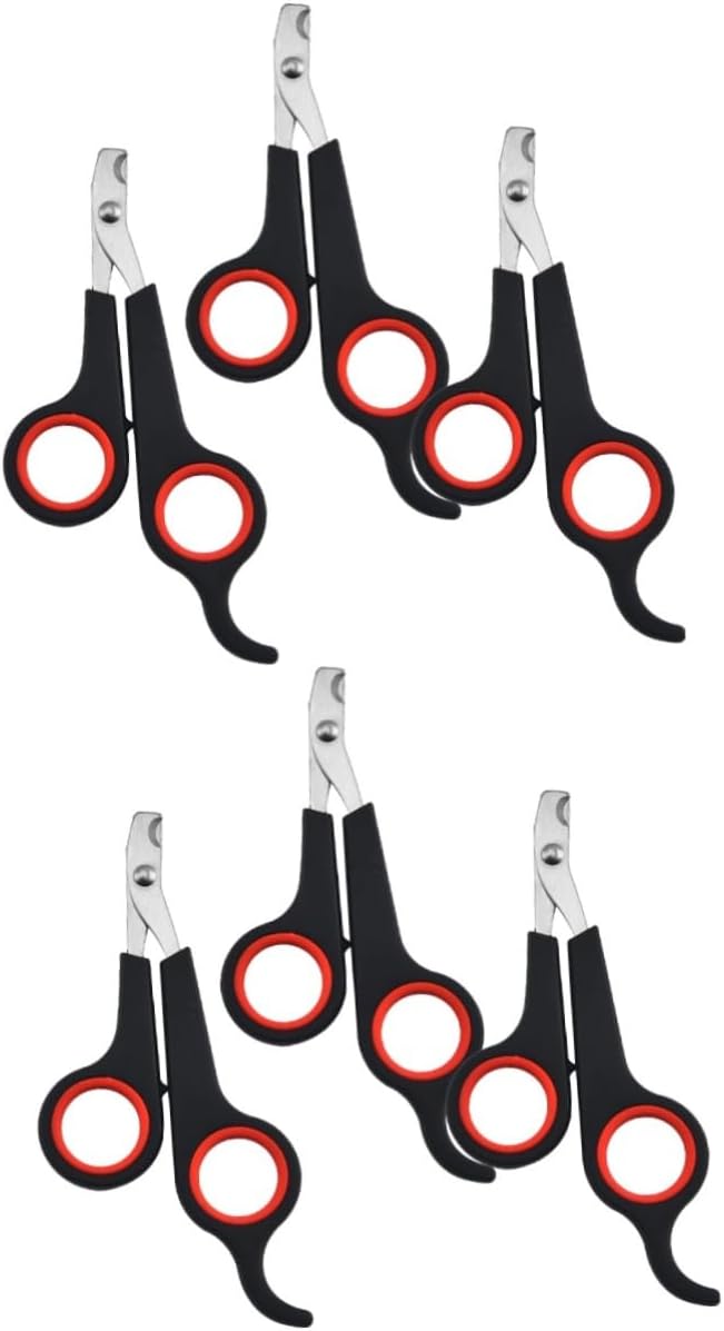 VANZACK 6pcs Pet Nail Clippers Portable Professional Trimmers for Dogs Cats Comfortable Grip Breeds Materials Pet Grooming Tool