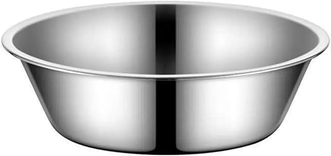 Pet Supplies Large Capacity Dog Bowl Non-Rust Stainless Steel Cat Water Feeder Bowls Silver Pet Food Container Kitten(Size L)
