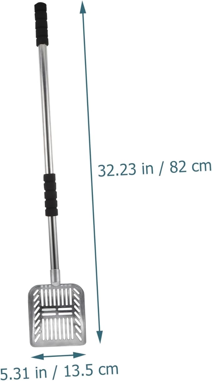 Long Handle Cat Litter Scooper Lightweight Cleaning Tool with Detachable Grip for Household Pet Store Use Suitable for Various Cat Litters