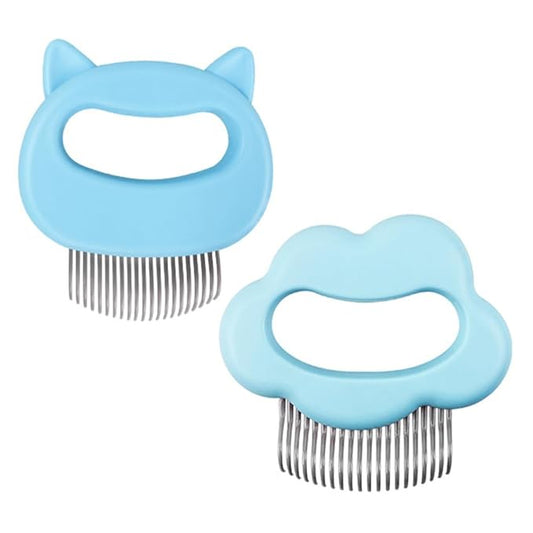 2PCS PET Hair Brush Set Wear-Resistant Dog and Cat Grooming Combs for Daily Use Compact and Portable for Shedding and Detangling Long and Short Fur