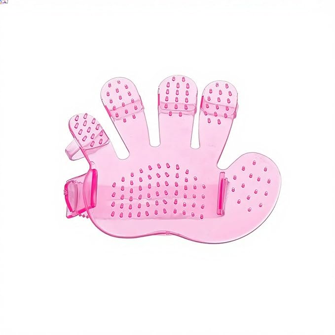6 Pcs Cat Bathing Grooming Set - Adjustable Mesh Bathing Bag, Nail Clipper, Mesh Muzzle, Massage Brush, Tick Remover Tool & Nail File (Pink)