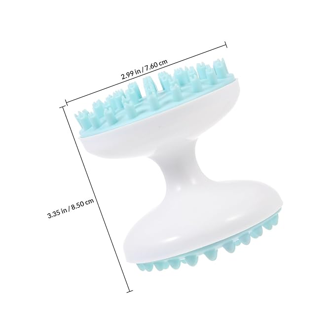 Cat Grooming Comb and Plastic Bath Brush, Household Pet Massager Massage Function, Green Multi-use Pet Hair Cleaner for Cats and Dogs