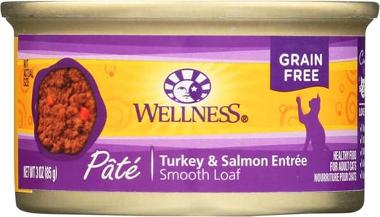 Wellness Canned Cat Formula Turkey and Salmon -- 3 Ounce (Pack of 3)