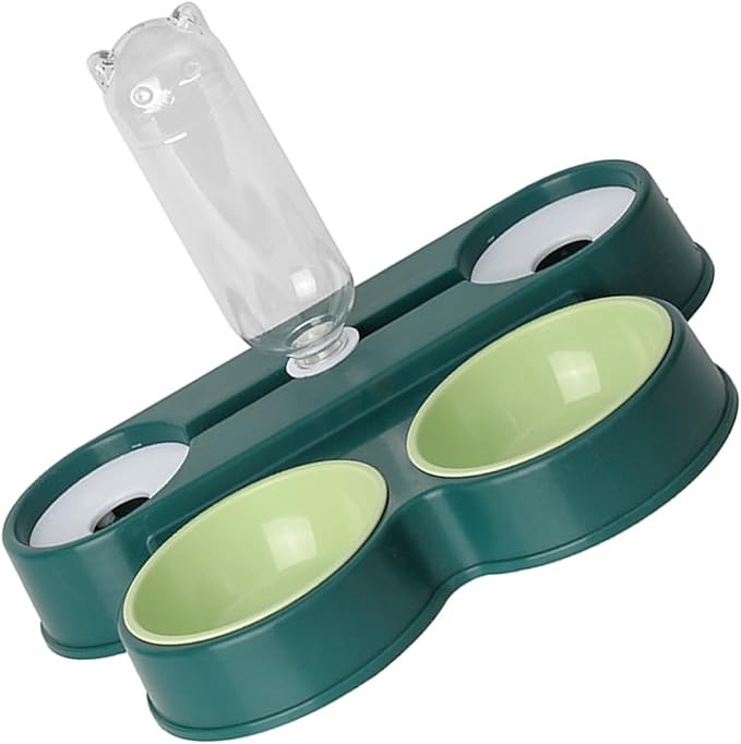 4 in 1 Dogs Feeders Automatic Cats Food Water Bowl Waterer Double Large Capacity Double Bowl Pet Supplies Pet Water and Dispenser