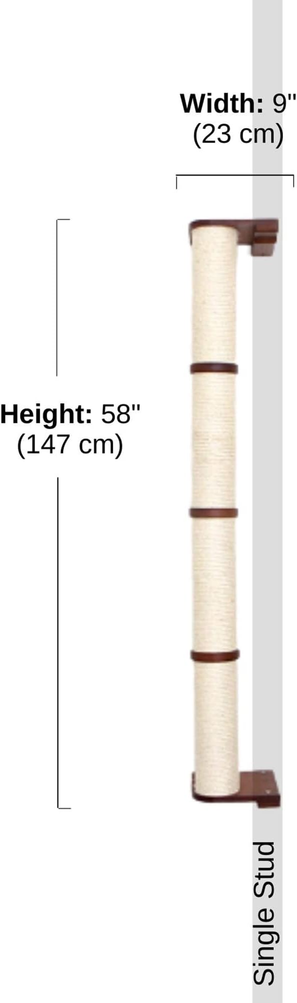 Catastrophic Creations Cat Scratching Post – 4-Tier Cat Wall Scratcher – Durable Bamboo & Sisal Cat Scratcher Post – Hand-Crafted Cat Scratching Posts for Indoor Cats – Modern Cat Furniture-
