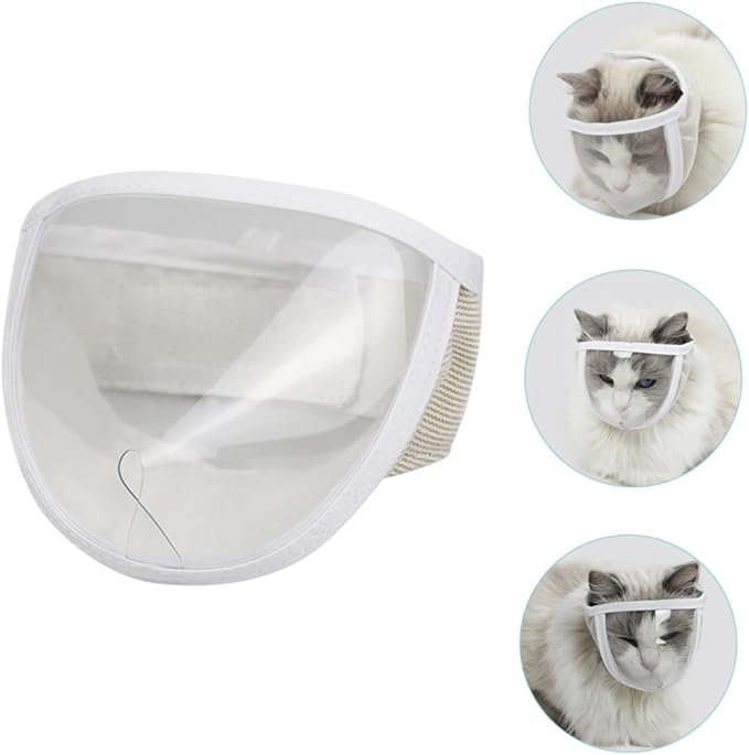 4pcs Portable Cat Muzzle for Grooming Breathable Decorative Cover for Cats for Home and Pet Shops Circumference