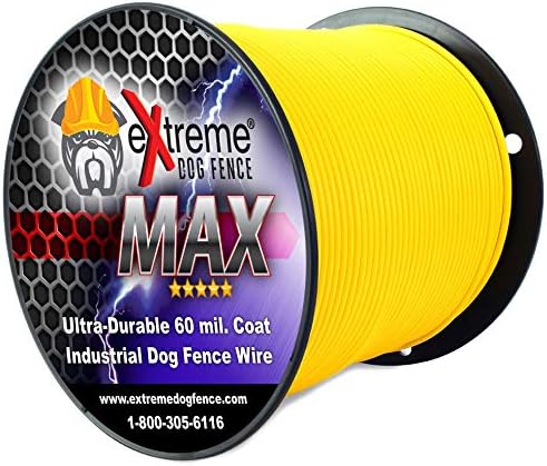 Yellow Maximum Performance Dog Fence Wire - 1500 Ft. 14 Gauge Wire with Ultra Thick 60 Mil Polyethylene Protective Jacket - Designed for Max Life Reliability and Low Signal Loss - Universal Compatible