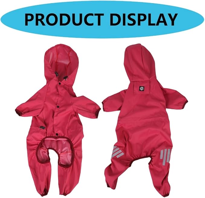 Windproof Dog Raincoats Pet Hood Raincoats Reflective Pet Jackets Dogs Supplies