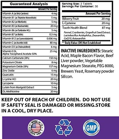 I LOVE MY PETS LLC cat Gum Protection - PET Teeth Health Complex - Dogs and Cats - Premium Care - Vitamin Supplement for Cats - 2 Bottle (120 Treats)