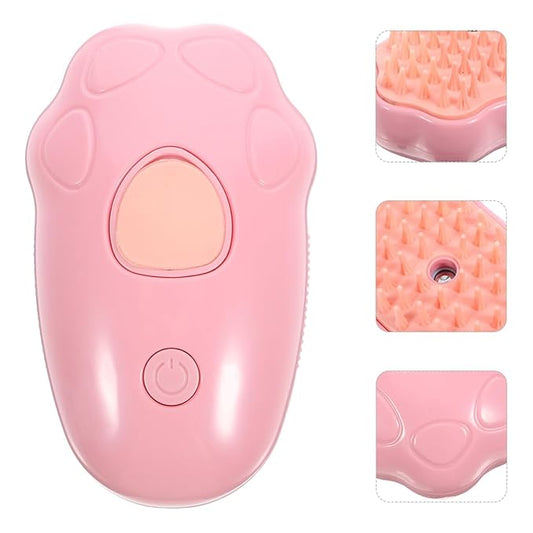 BESTonZON 2pcs Self-cleaning Cat Steamer Brush Multi-use Grooming Tool for Dogs and Cats Bath Brush Massage Bristles for Spa-like