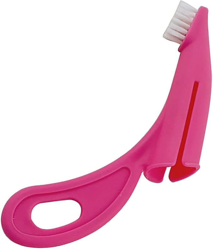 Qiilu Finger Wipes for Dogs & Cats - Dog Finger Toothbrush Nylon Oral Care Pet Brush Teeth Gums Care Kit for Pets - Effective Cleaner Supplies (Red)