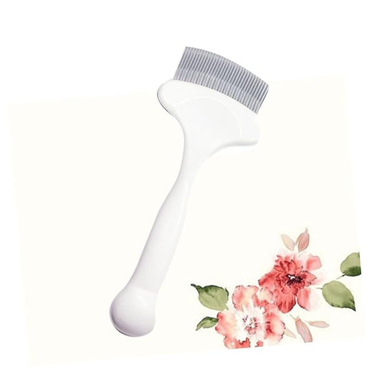 Cat Hair Comb Grooming Tool with Elastic Pins for Cleaning Easily Removes Tangles Knots and Loose Hair for Cat Grooming White