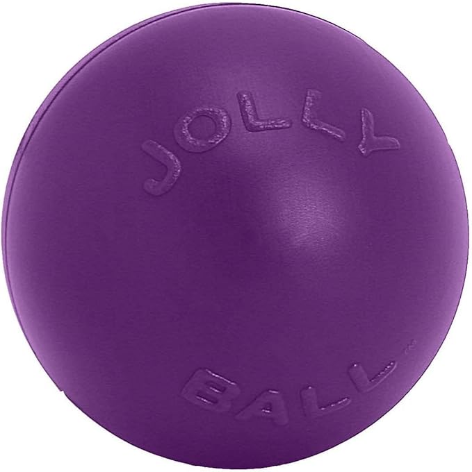 Jolly Pets Push-n-Play Ball Dog Toy, 4.5 Inches/Small, Blue (345 BL)