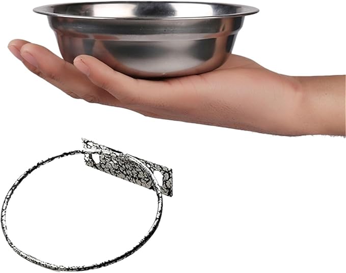 Stainless Steel Pet Water and Food Bowls for Dogs & Cats Drinking and Feeding Container with Stand Easy to Install Pet Supplies(Small Size)
