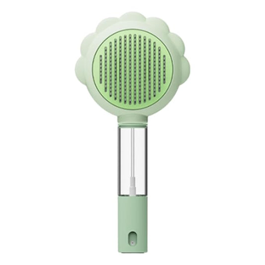 Pet Spray Hair Removal Comb, Dogs and Cats to Remove Tangled and Loose Hair, Self Cleaning Cat Grooming Brush for Massage, Deshedding Dog Brush for Pets Cats Dogs (Green)