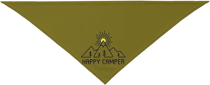 Happy Camper Summer Dog Bandana，Adorable Puppy Accessory for the avid Camper ，Pet Neckerchief for Pets Daily Wear Photo Prop Party Supplies,Funny Cute Dog Bandana (Grass Green)