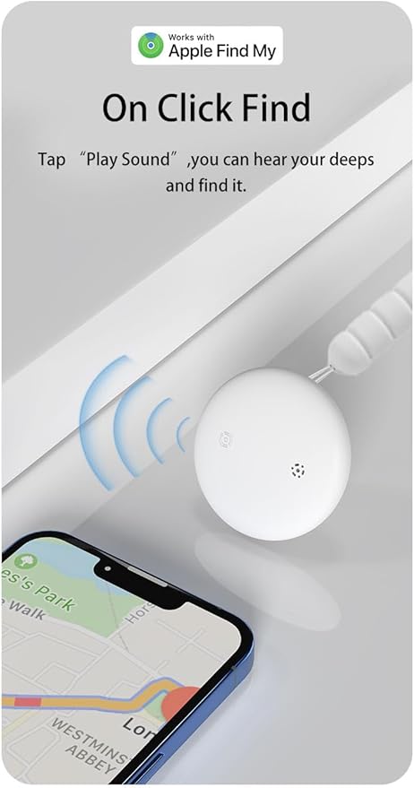 Apple Find My Tracker - Smart Bluetooth Item Finder for Keys, Wallets, Luggage | IP67 Waterproof, 1-Year Battery Life, No Subscription Required