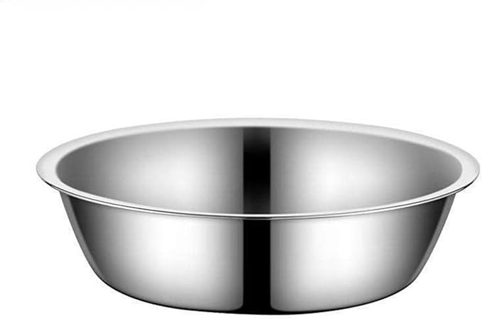Pet Supplies Large Capacity Dog Bowl Non-Rust Stainless Steel Cat Water Feeder Bowls Silver Pet Food Container Kitten(Size XL)