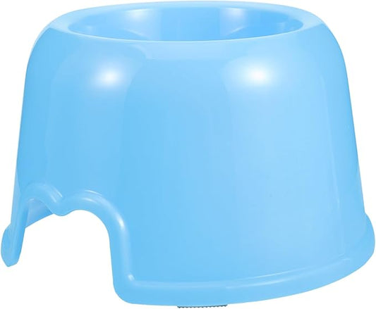 DECHOUS Plastic Dog Bowl and Cat Feeding Bowl, Round Sturdy Pet Food and Water Dish, Blue Candy Color for Puppies and Adult Dogs, Sturdy Plastic Pet Feeding Supplies for Home Use