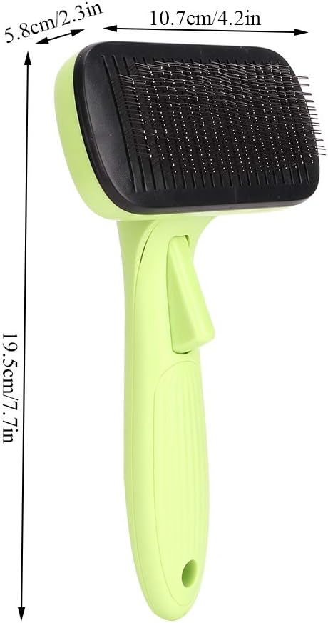Cat Grooming Comb - Retractable Cat Brush with Release Button for Indoor Cats Shedding, Gently Removes Loose Undercoat - Automatic Cats Self Cleaning Slicker Brushes Tool