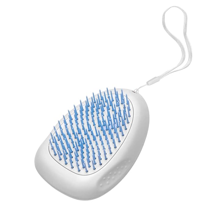 Garneck PET Grooming Comb for Cats and Dogs ABS PET Hair Brush with Floating Hair Removal Feature Sky Blue with Hanging Lanyard