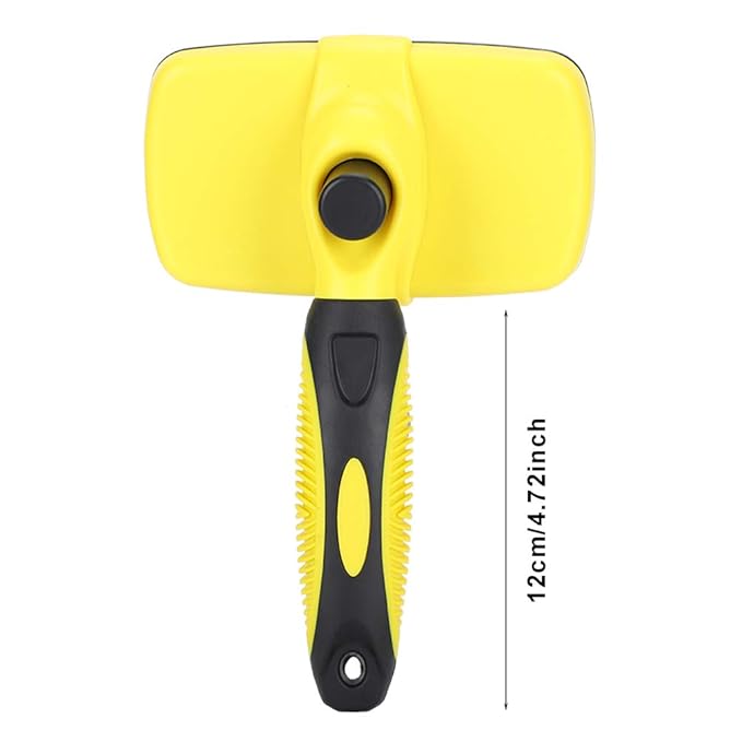 Pet Open Knot Comb for Cats Dogs, Dense Steel Needle Grooming Tool, Scalable Automatic Hair Removing Brush with Ergonomic Handle, Professional Pet Grooming Supplies for Long Haired