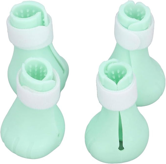 Cat Grooming Boots, Prevent Biting Adjustable Cat Covers for Injection for Bathing (Green)