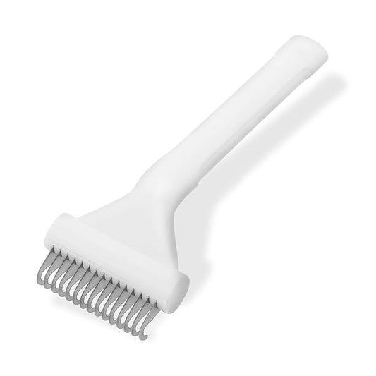 Deshedding Brush for Cats, Pet Grooming Tool for Shedding and Mats Removal, Gentle Cat Brush for Medium to Long Hair Dogs & Cats, White