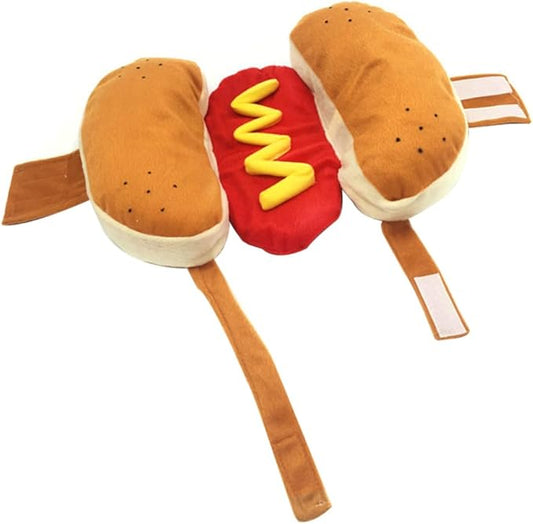 HOMSFOU Cute Pet Costume Hamburger Shape Dog Cat Clothing M Size Christmas Pet Supplies Unique Festival Outfit