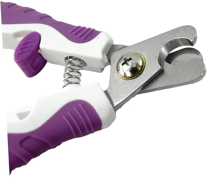 BESPORTBLE Dog Cat Nail Clippers Stainless Steel Pet Grooming Scissors Portable Nail Cutters Spring Release Handle