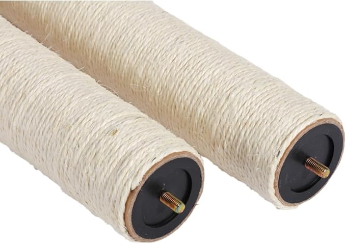 SHENGOCASE Cat Tree Tower Replacement Post with Built in M8 Screw, 23.2 Inch Length, 3 inch Diameter, 2-Pack