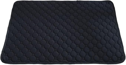 Cat Dog Urine Pads Washable Reusable Anti Slip Pet Pee Pad Puppy Training Pad Pet Bed Urine Mat Compatible with Car Seat Cover Pet Supplies(Black,L 70x50cm)
