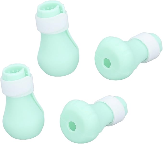 Cat Grooming Boots, Prevent Biting Adjustable Cat Covers for Injection for Bathing (Green)