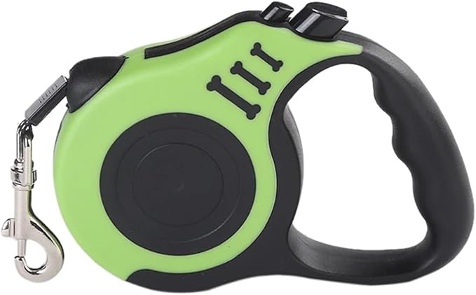 1pcs Retractable Dog Leash 5m, Strong Nylon Automatic Lead for Small Medium Dogs, Pets Traction Rope for Cats, Chihuahua Bulldog Supplies(Green,5m)