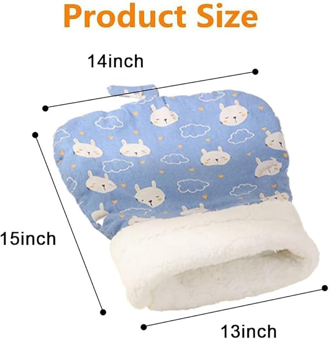 2PC Cat Sleeping Bag for Indoor Cats,Cat Sleeping Bag,Cozy Pet Nest for Cats, Winter Washable Wrap Pet Snuggle Sack for Kitten Puppy(Blue+Green)