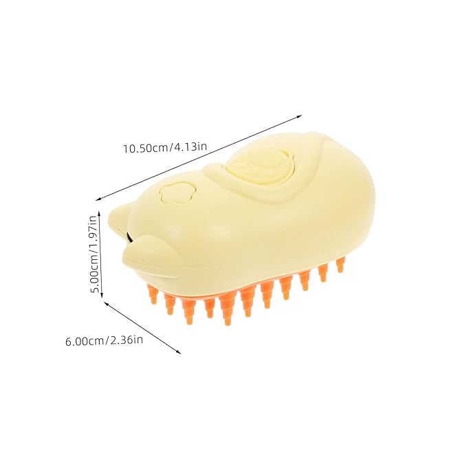 Milisten Rechargeable Cat Steam Brush 3-in-1 Cat Grooming Brush for Shedding Detangling Bathing with Ergonomic Handle and Quick Release Button