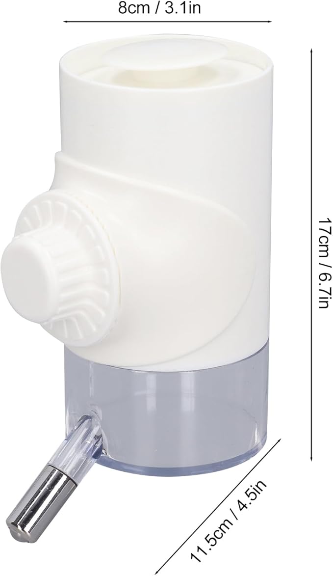 Semme Dog Bottle for Pet Supplies Automatic Dispenser for Dogs Small Animals Made of Food Grade Materials Prevents Dripping Easy to (Pearl White)