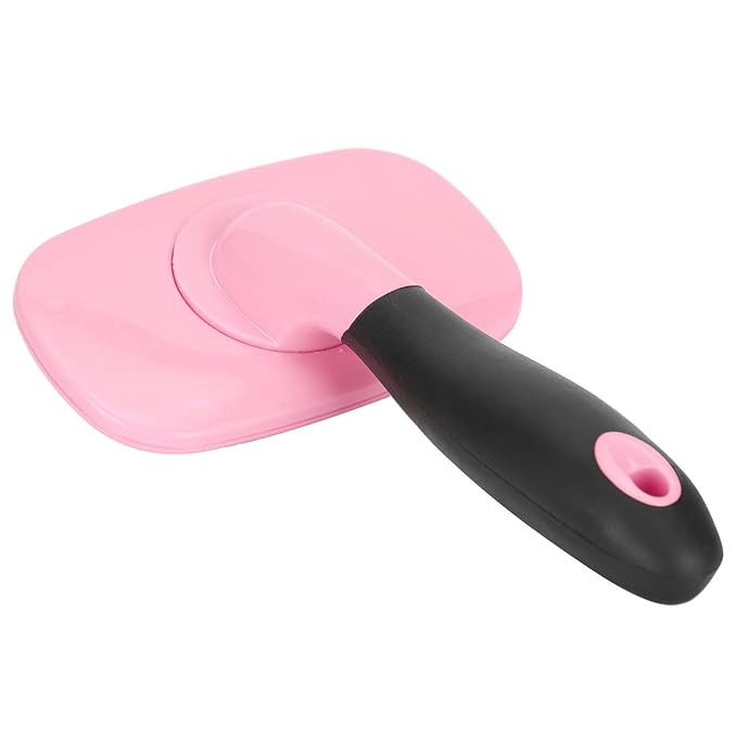 Pet Hair Comb, Cat Dog Removal Tool Brush Massage Comb, The Slicker Brush Easily Grooming Undercoat Without Scratching Skin, Ideal for Long and Short Hair, Boosts Shine and (With a)