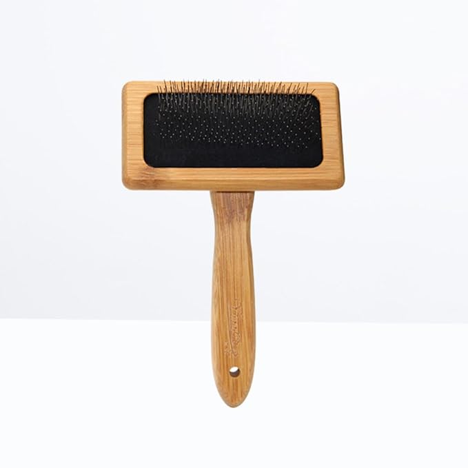 Toyvian Wooden Pet Grooming Comb with Airbag Cushion, and Wood Material, Large 15.2×12cm Detangling Tool for Dog and Cat Hair Cleaning and Shedding Removal