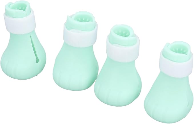 Cat Grooming Boots, Prevent Biting Adjustable Cat Covers for Injection for Bathing (Green)