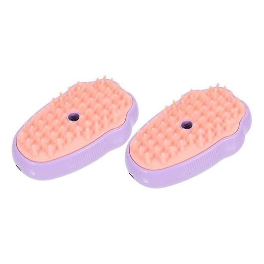 SUPVOX 2pcs Pet Hair Steaming Brush Multi-function Cat Dog Bathing Tool Portable Massage Brush for Gentle Grooming and Spa